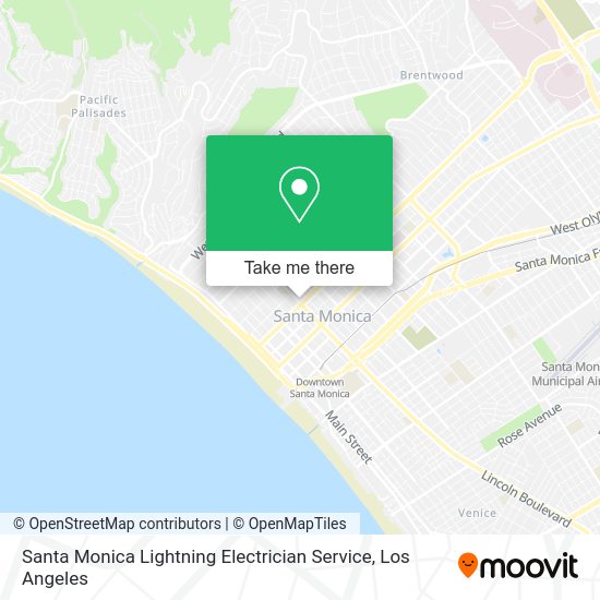 Mapa de Santa Monica Lightning Electrician Service