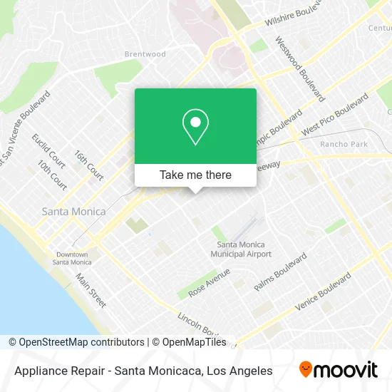 Mapa de Appliance Repair - Santa Monicaca
