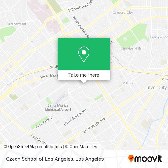 Czech School of Los Angeles map