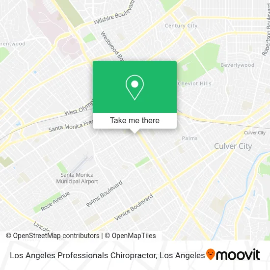 Los Angeles Professionals Chiropractor map