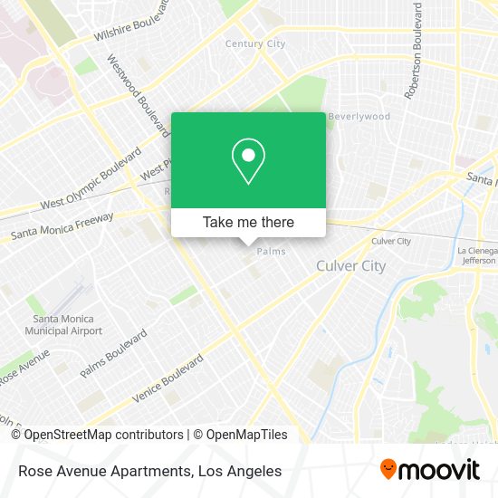 Mapa de Rose Avenue Apartments