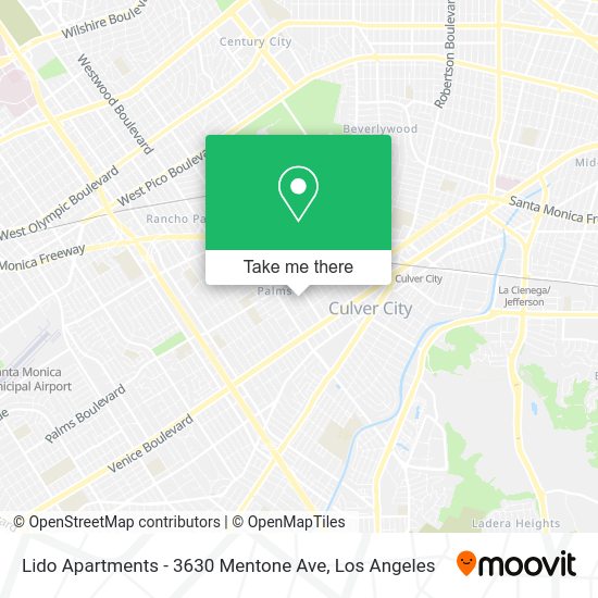 Mapa de Lido Apartments - 3630 Mentone Ave