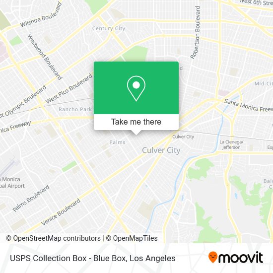 USPS Collection Box - Blue Box map