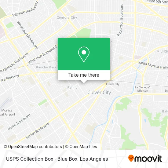 USPS Collection Box - Blue Box map