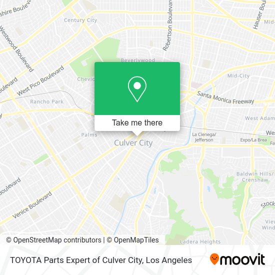 Mapa de TOYOTA Parts Expert of Culver City