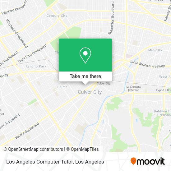 Los Angeles Computer Tutor map