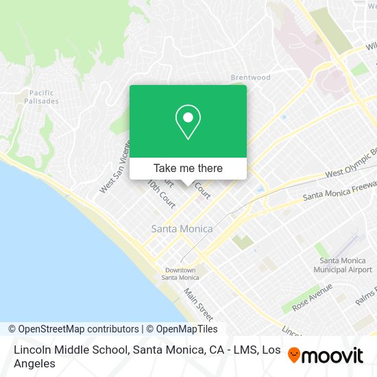Lincoln Middle School, Santa Monica, CA - LMS map