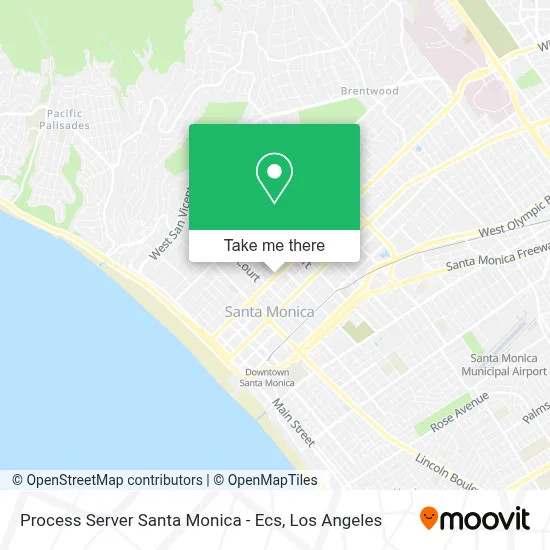 Process Server Santa Monica - Ecs map