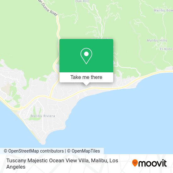 Mapa de Tuscany Majestic Ocean View Villa, Malibu