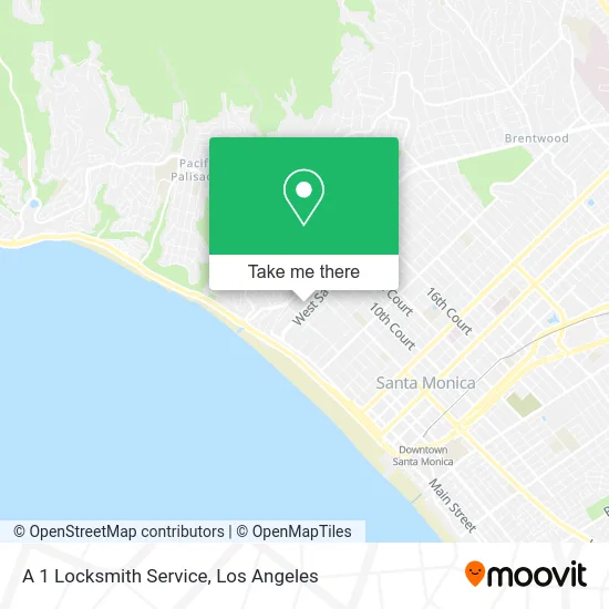 Mapa de A 1 Locksmith Service