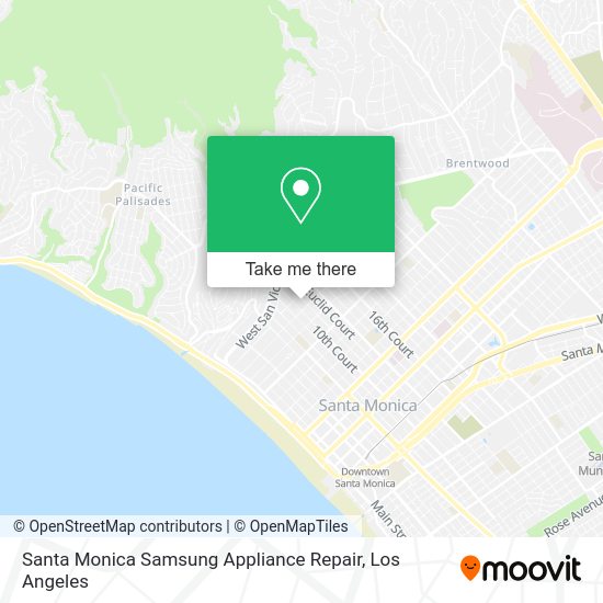 Mapa de Santa Monica Samsung Appliance Repair