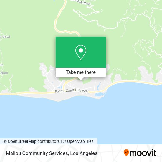 Malibu Community Services map