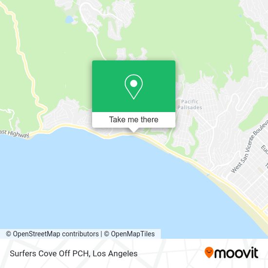 Surfers Cove Off PCH map