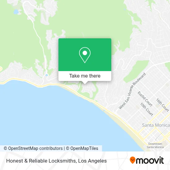 Honest & Reliable Locksmiths map