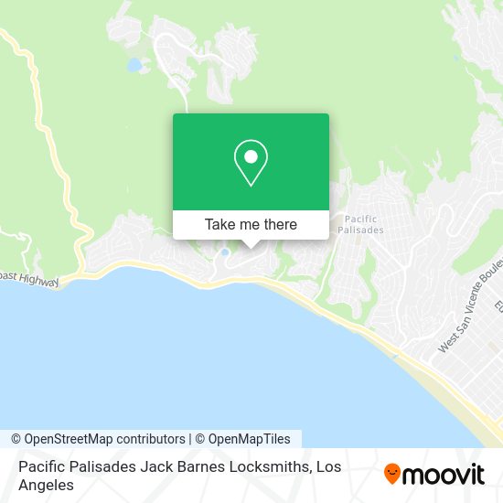 Mapa de Pacific Palisades Jack Barnes Locksmiths