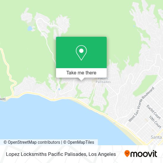 Mapa de Lopez Locksmiths Pacific Palisades