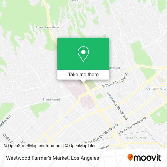 Westwood Farmer's Market map