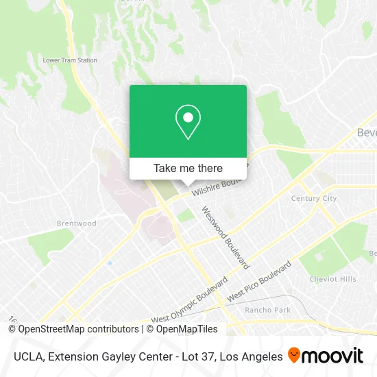 Mapa de UCLA, Extension Gayley Center - Lot 37