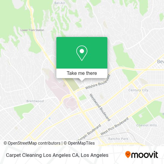 Carpet Cleaning Los Angeles CA map