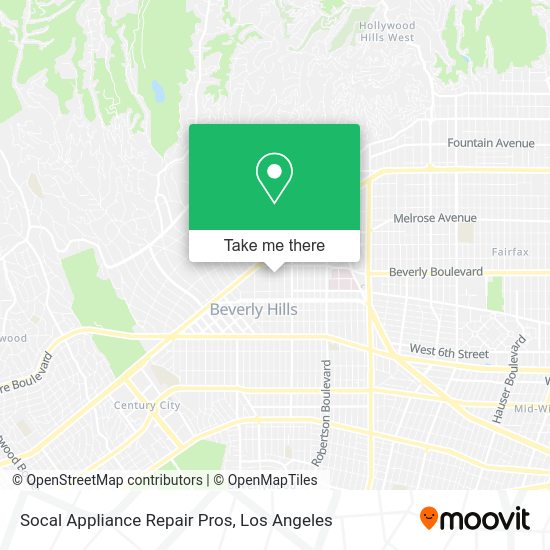 Socal Appliance Repair Pros map