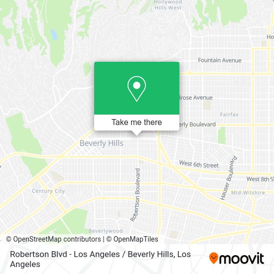 Robertson Blvd - Los Angeles / Beverly Hills map