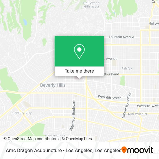 Mapa de Amc Dragon Acupuncture - Los Angeles