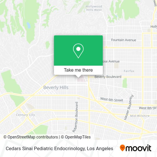 Cedars Sinai Pediatric Endocrinology map