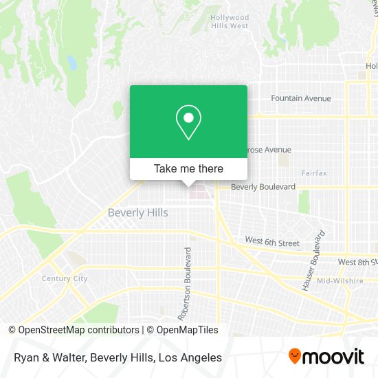 Mapa de Ryan & Walter, Beverly Hills