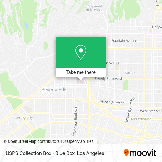 Mapa de USPS Collection Box - Blue Box