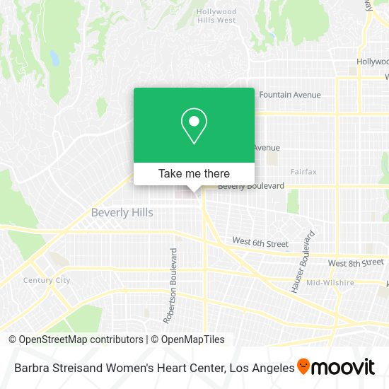 Barbra Streisand Women's Heart Center map