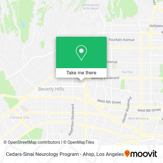 Mapa de Cedars-Sinai Neurology Program - Ahsp