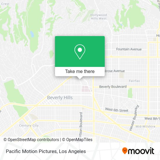 Mapa de Pacific Motion Pictures