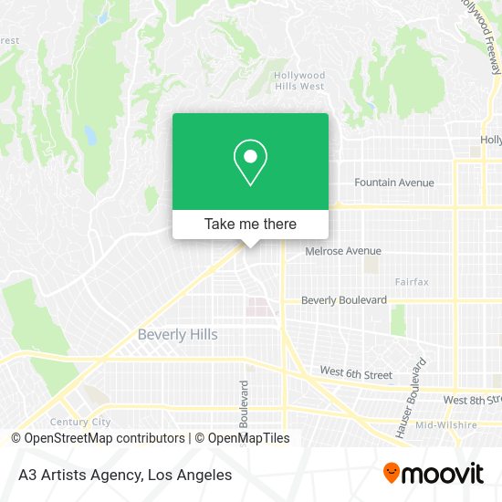 A3 Artists Agency map