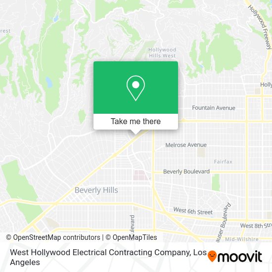 Mapa de West Hollywood Electrical Contracting Company