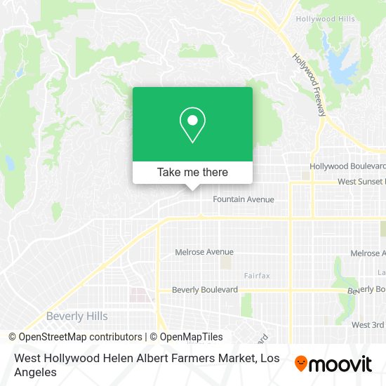 West Hollywood Helen Albert Farmers Market map