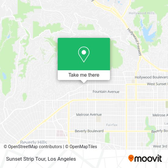 Sunset Strip Tour map
