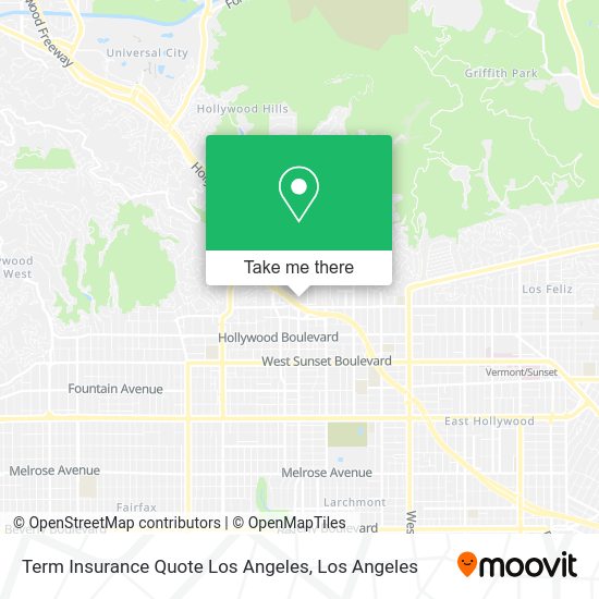 Term Insurance Quote Los Angeles map