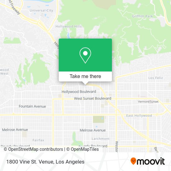 1800 Vine St. Venue map