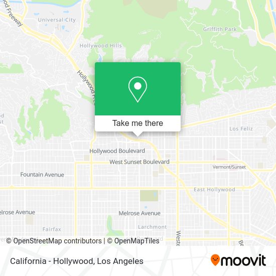 California - Hollywood map
