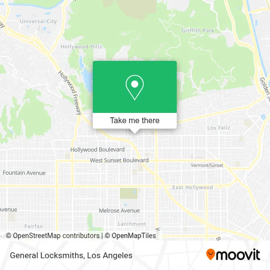 General Locksmiths map