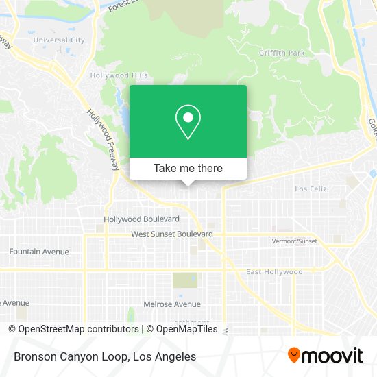 Bronson Canyon Loop map