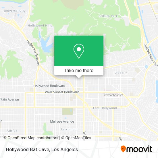 Mapa de Hollywood Bat Cave