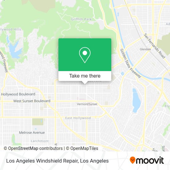 Los Angeles Windshield Repair map