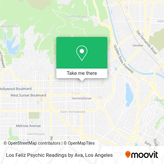 Mapa de Los Feliz Psychic Readings by Ava