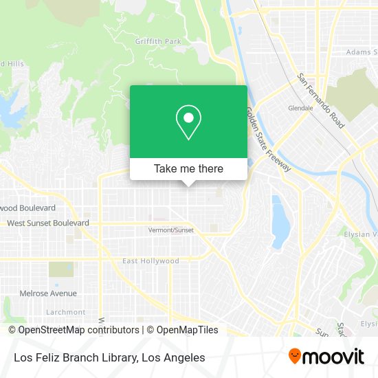 Los Feliz Branch Library map