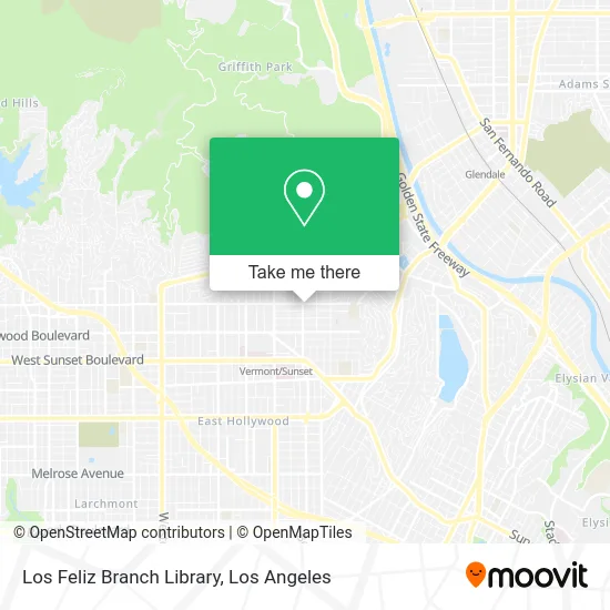 Mapa de Los Feliz Branch Library