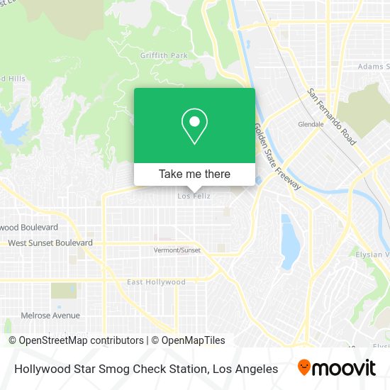 Mapa de Hollywood Star Smog Check Station