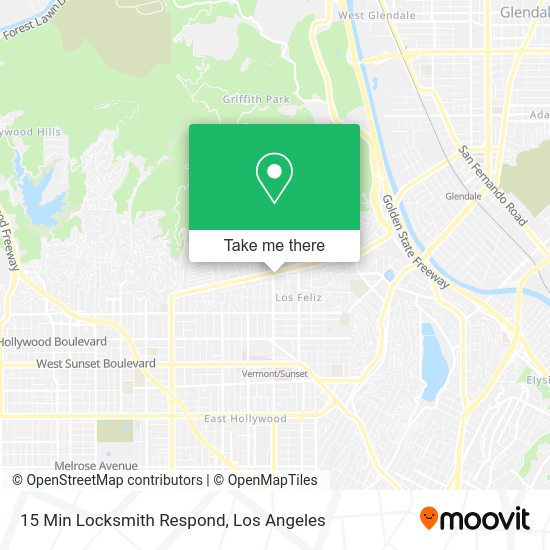15 Min Locksmith Respond map