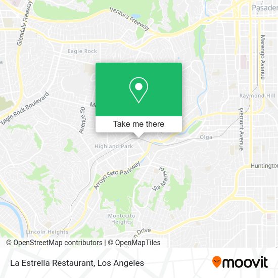 Mapa de La Estrella Restaurant