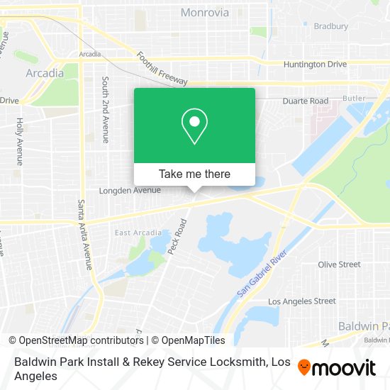 Mapa de Baldwin Park Install & Rekey Service Locksmith
